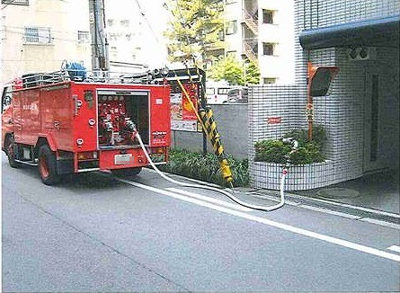 消防設備点検　連結送水管　耐圧試験